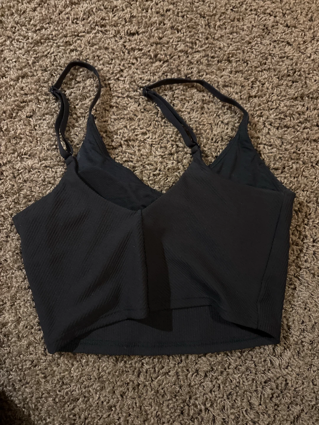 Athleta black ribbed crop tank top - photo 2