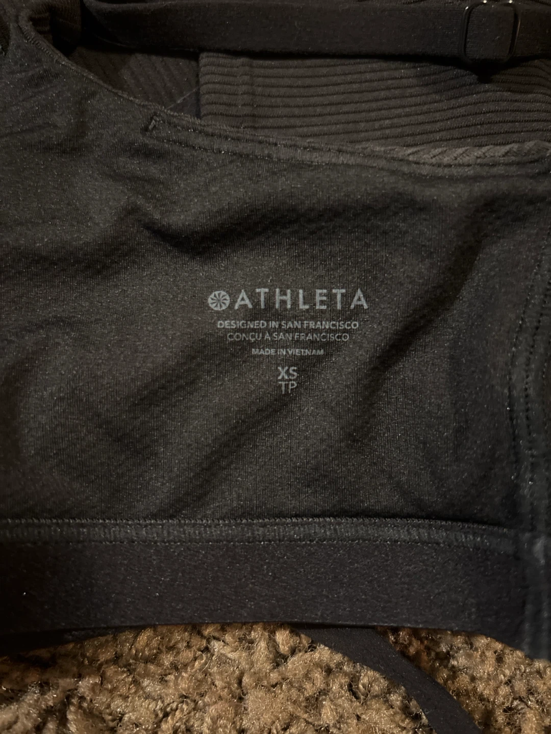 Athleta black ribbed crop tank top - photo 3