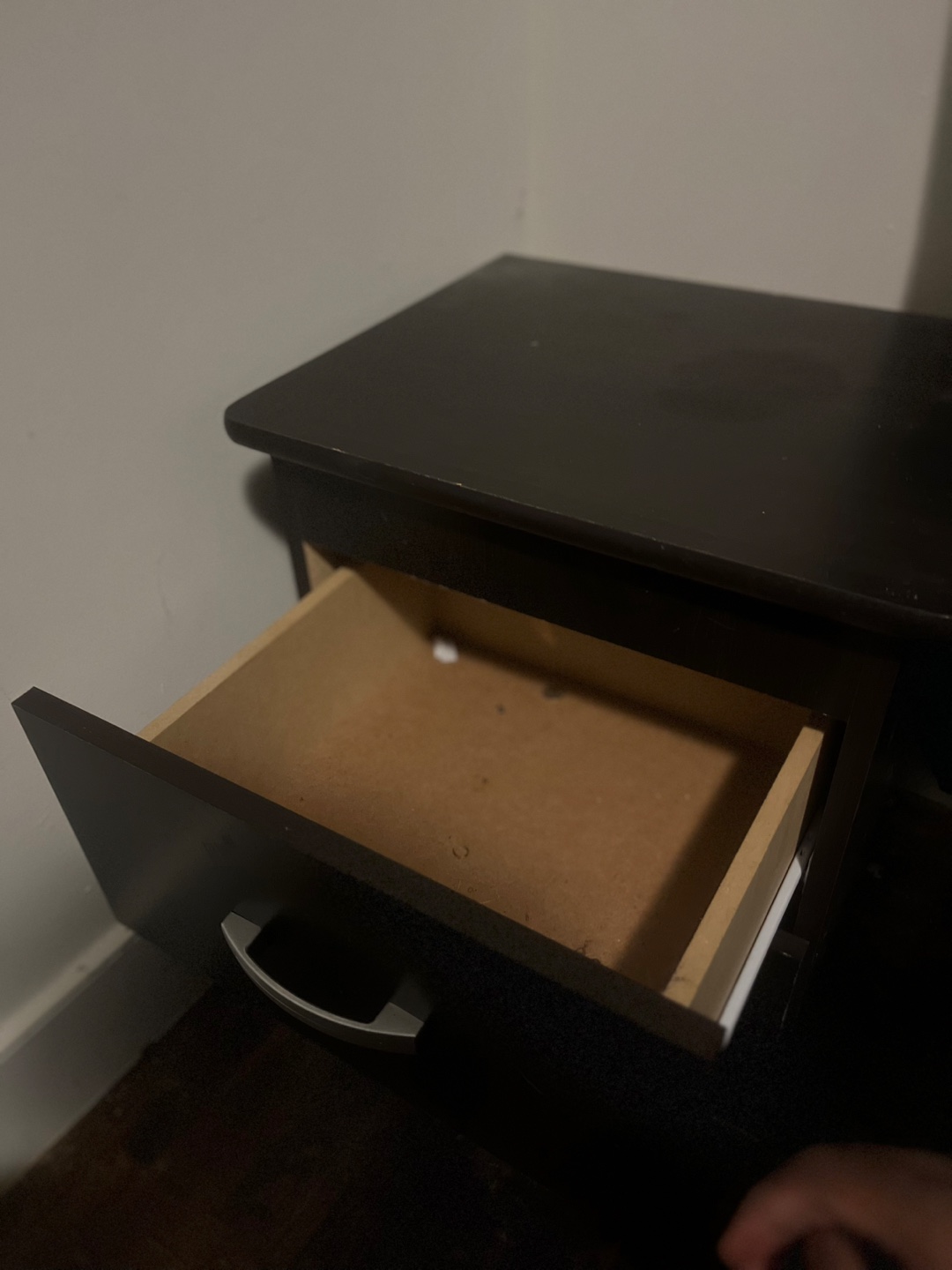 Dark Brown 2-Drawer Bedside Table - photo 4