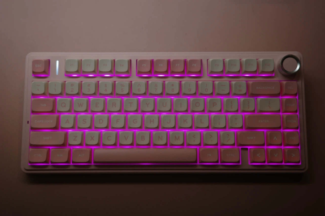 AULA F75 75% Wireless Mechanical Keyboard Pink Creamy Keyboard