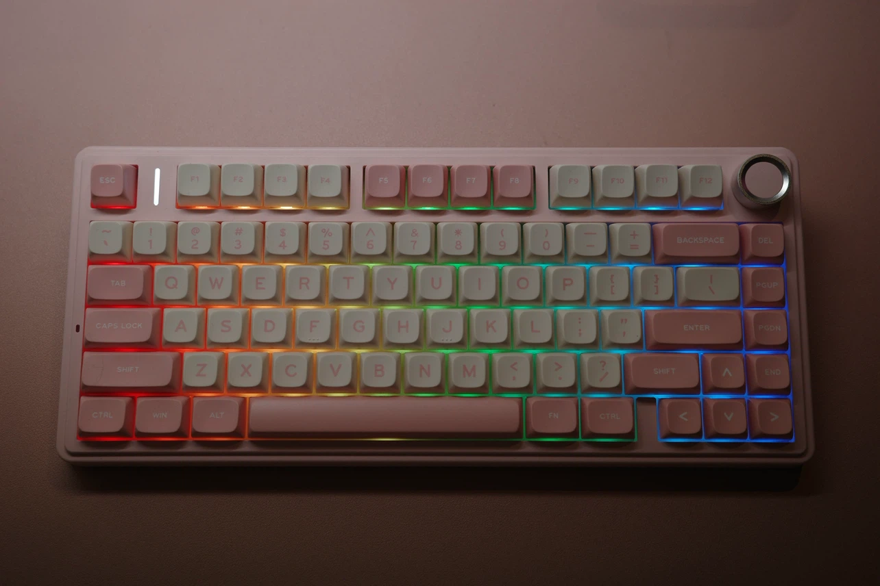 AULA F75 75% Wireless Mechanical Keyboard Pink Creamy Keyboard - photo 3