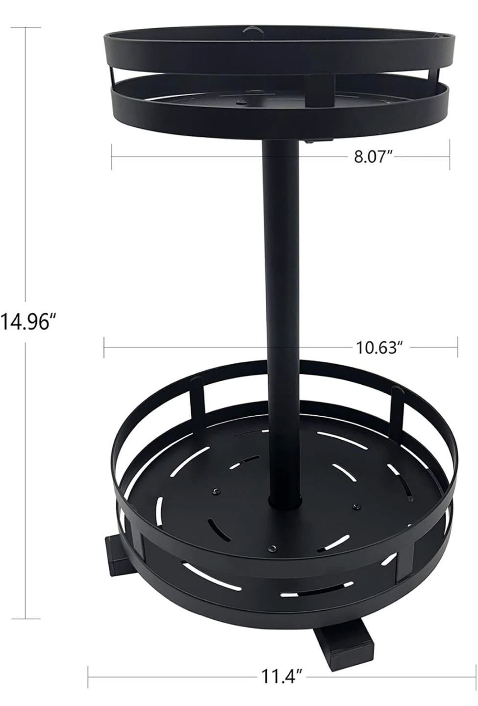 Metal Two-Tier Rotatable Kitchen Tray - photo 2