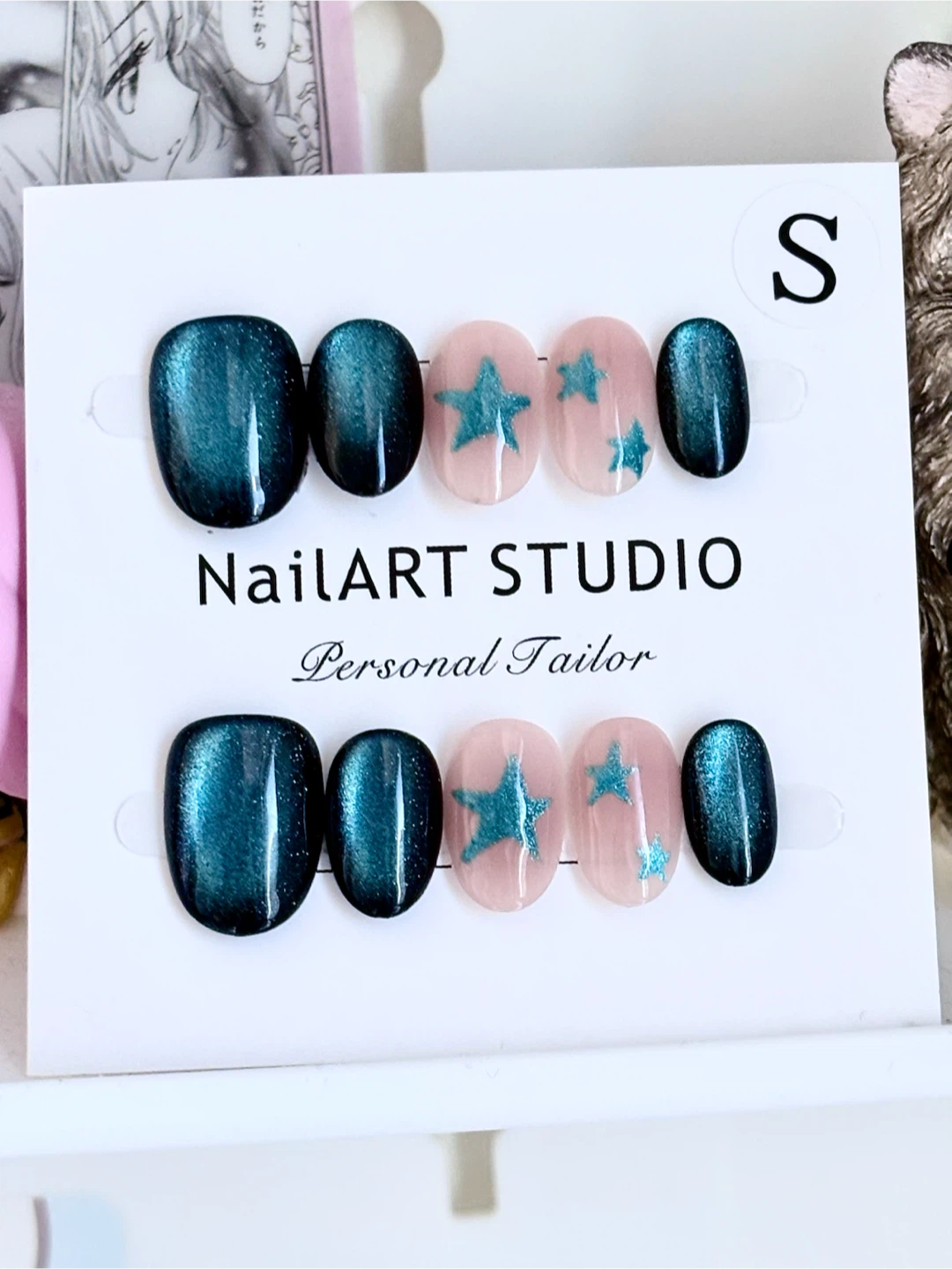 Extra short oval NailART STUDIO Press-On Nails Size S