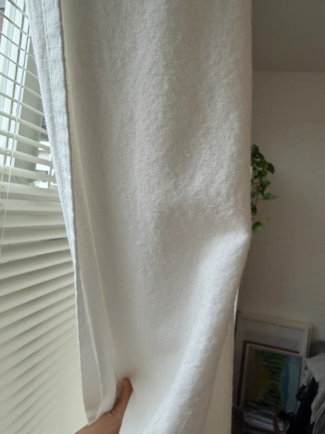 White Tab-Top Curtains - photo 2