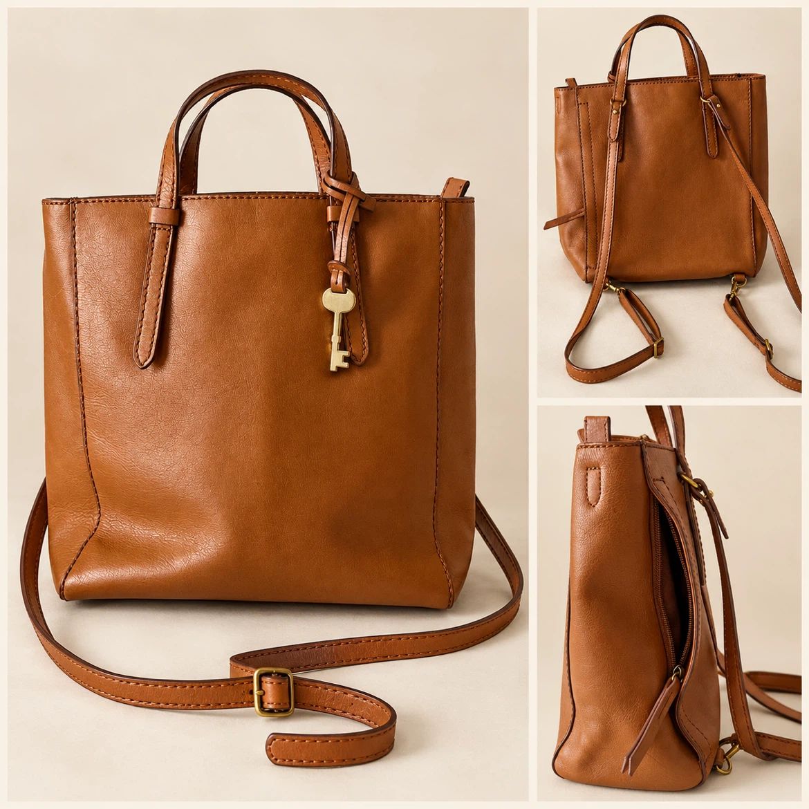 Fossil Leather Convertible Backpack