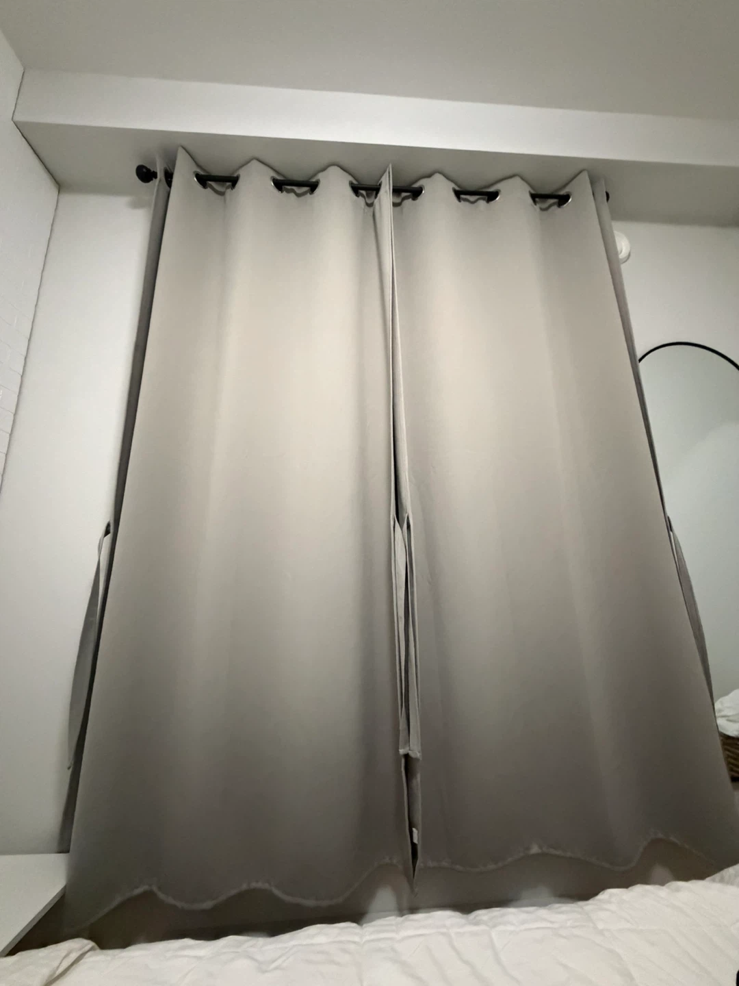 Light Grey Grommet Curtains