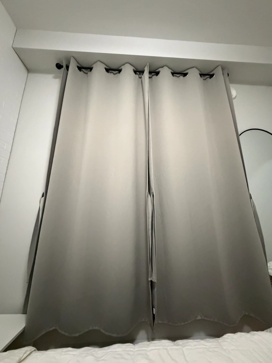 Light Grey Grommet Curtains - photo 2
