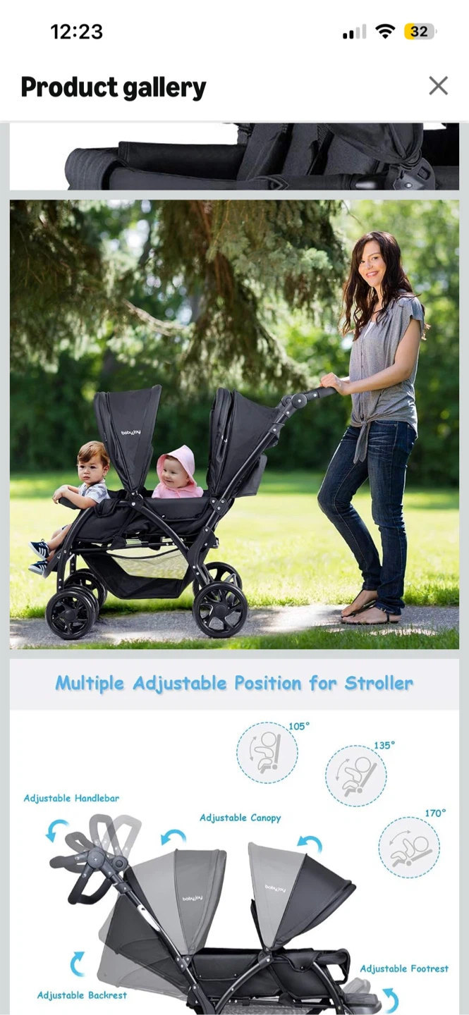 BabyJoy Double Stroller - photo 3