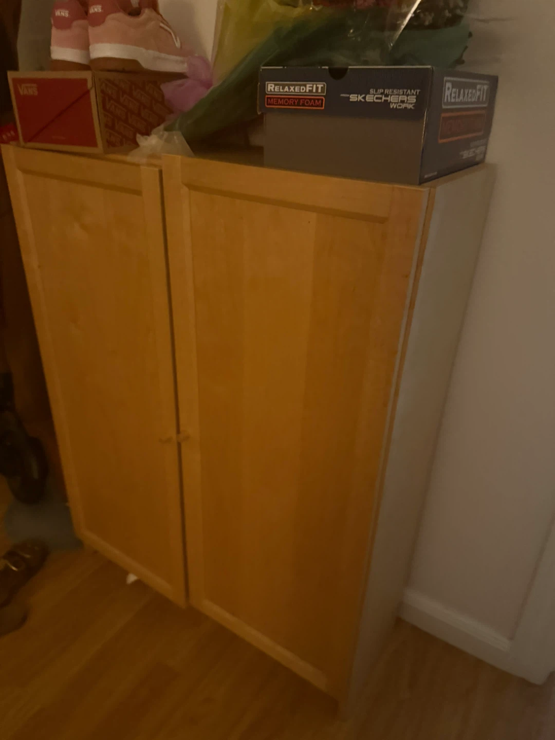 Light Wood Storage Cabinet