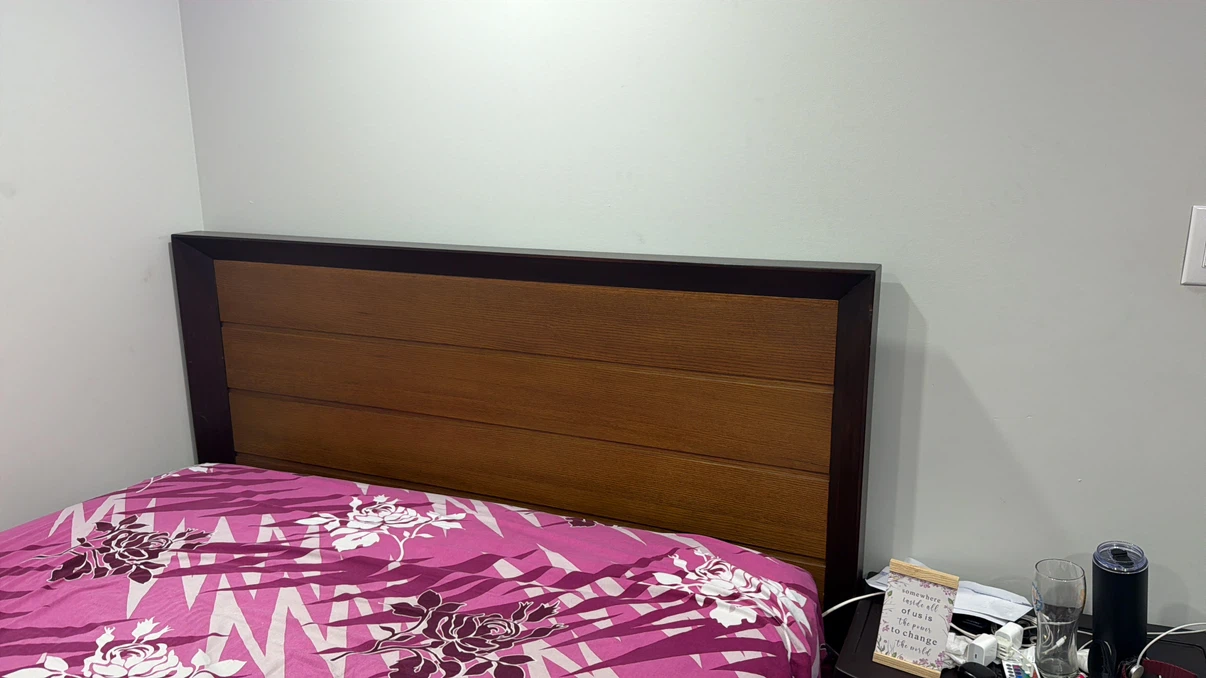 Wooden Queen Size Bed Frame and 15 inch Mattress - photo 2