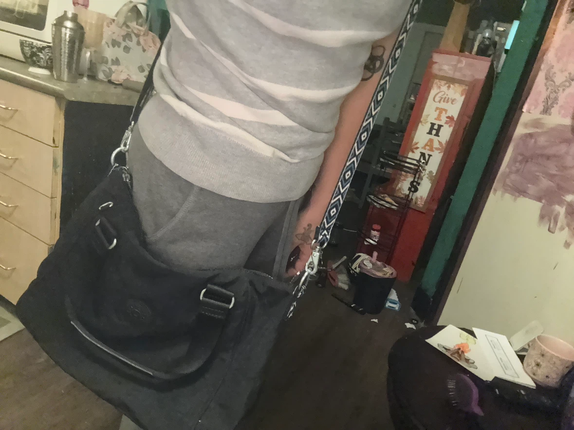 Kipling Black Nylon Crossbody Bag