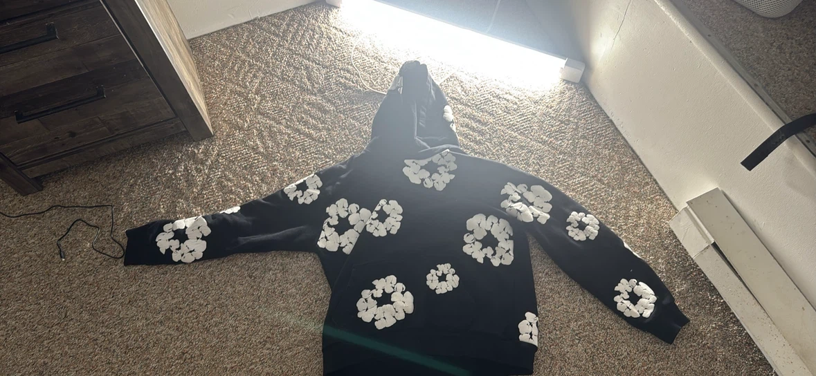 Denim Tears Floral Hoodie Black