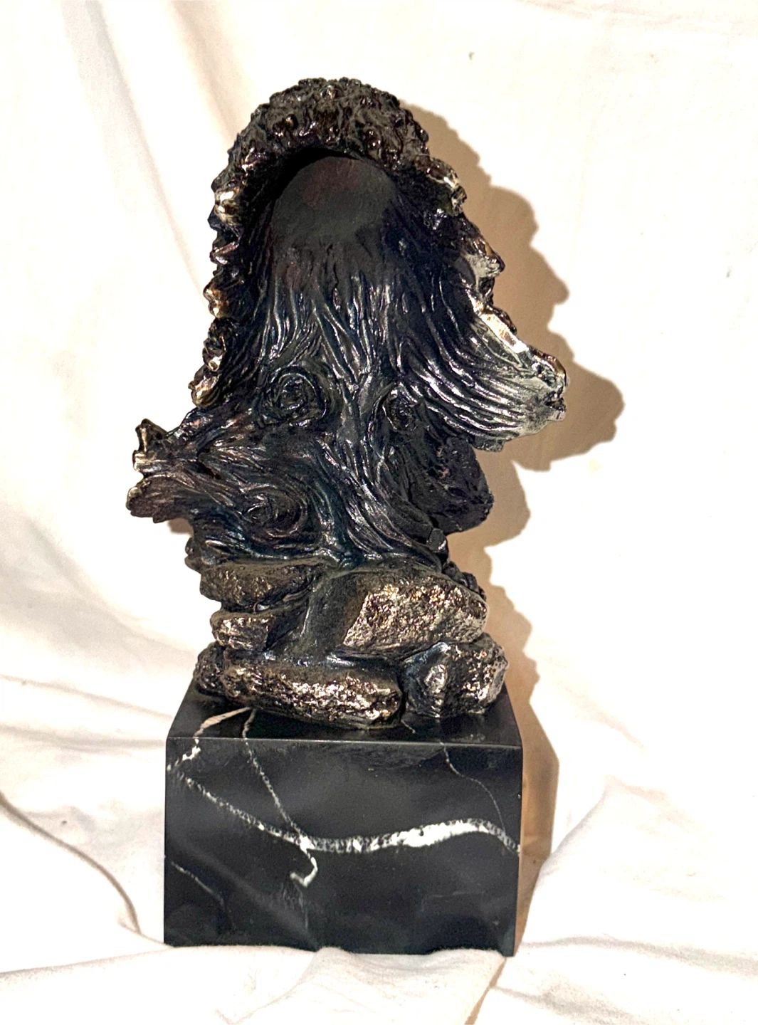American bald Eagle sculpture on marble base - photo 4
