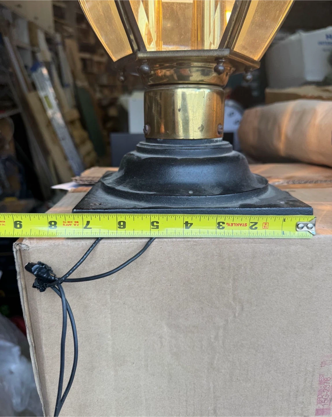 Vintage Style Brass and Black Outdoor Lantern - photo 3