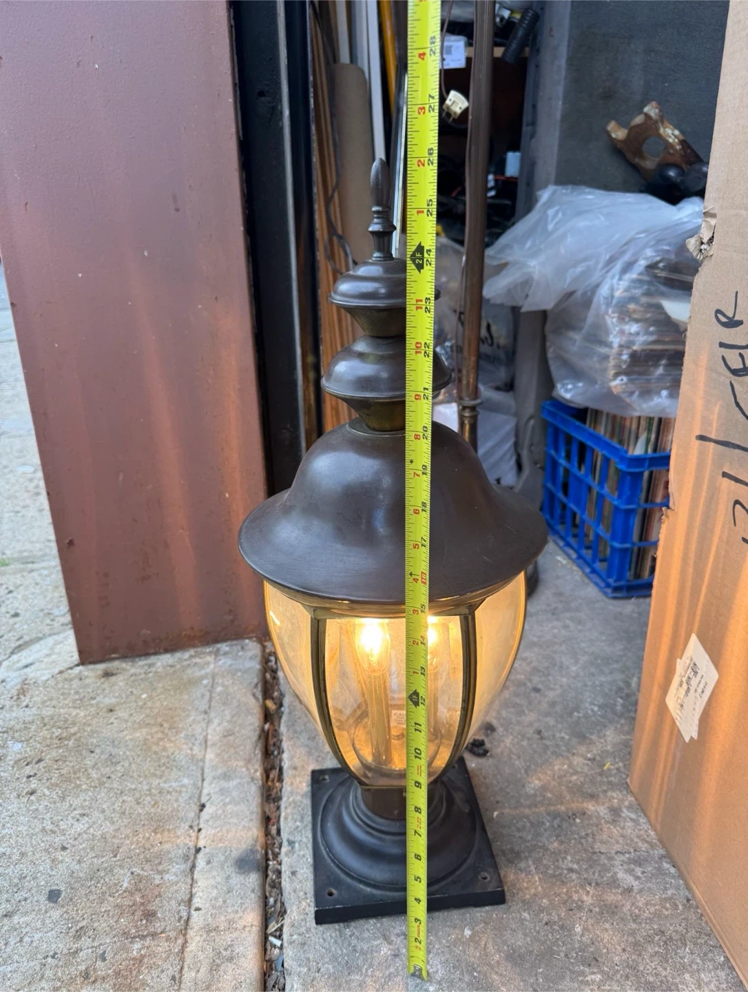 Vintage Style Brass and Black Outdoor Lantern - photo 5
