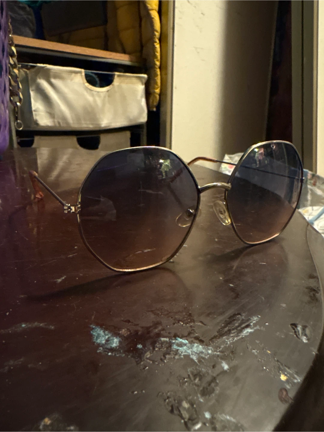 Gradient Hexagonal Sunglasses