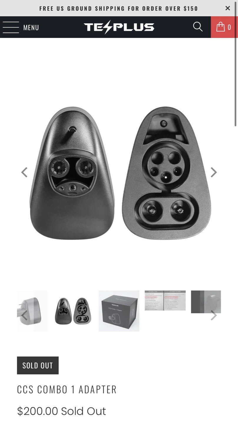 Tesplus CCS Combo 1 to Tesla Adapter