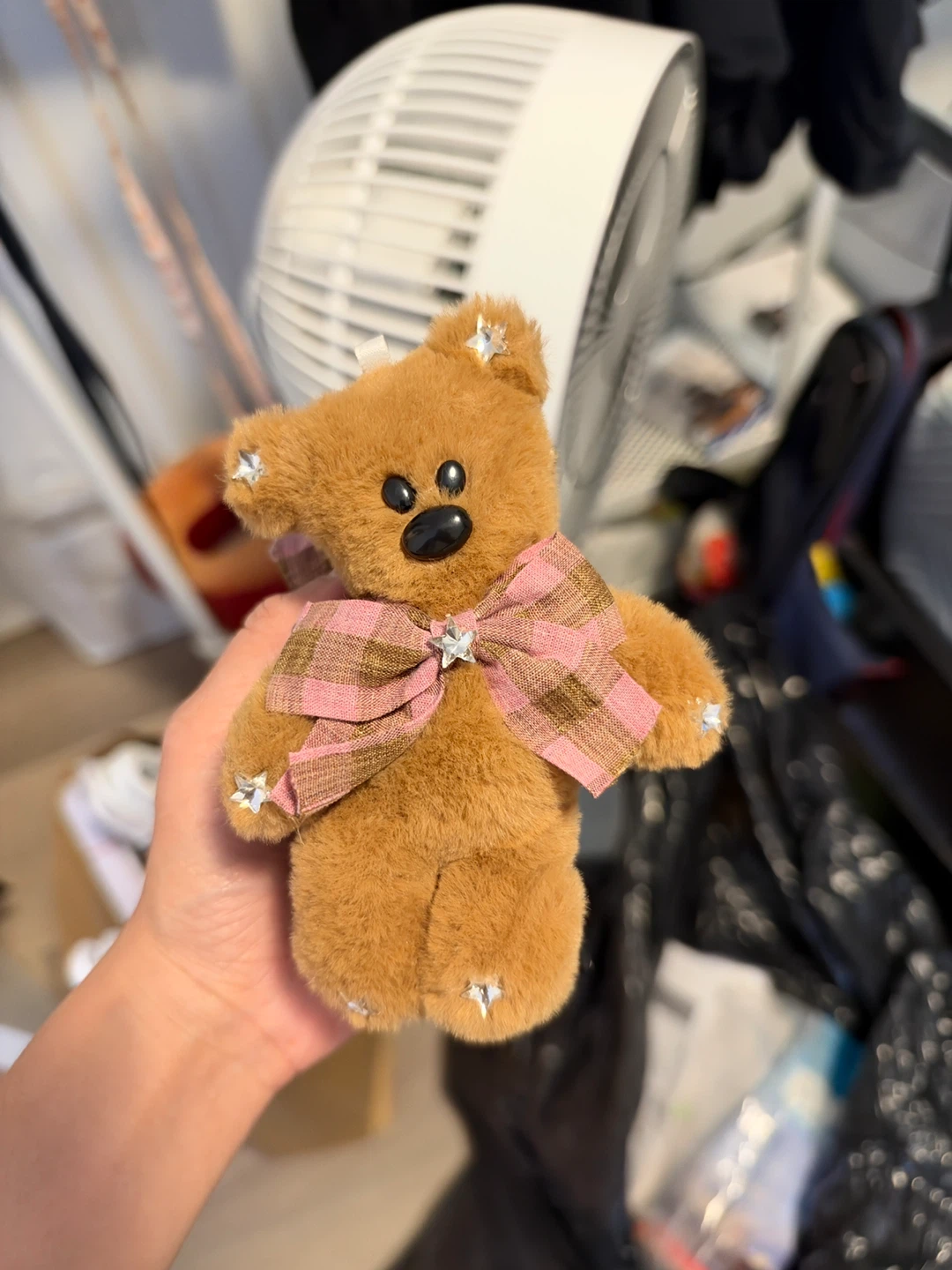 Fuzzy Teddy Bear Claw Clip