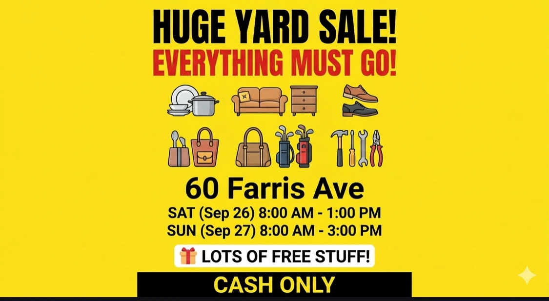 Huge yard sale in St. Catharines
