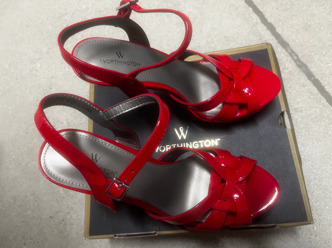Worthington Red Patent Heels Size 7.5M - photo 2