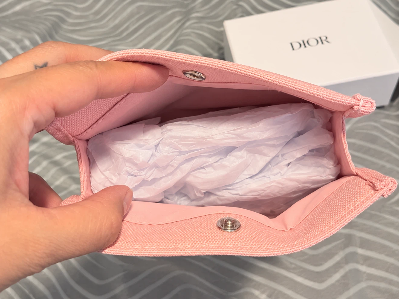 Christian Dior CD Pink Canvas Pouch - photo 3