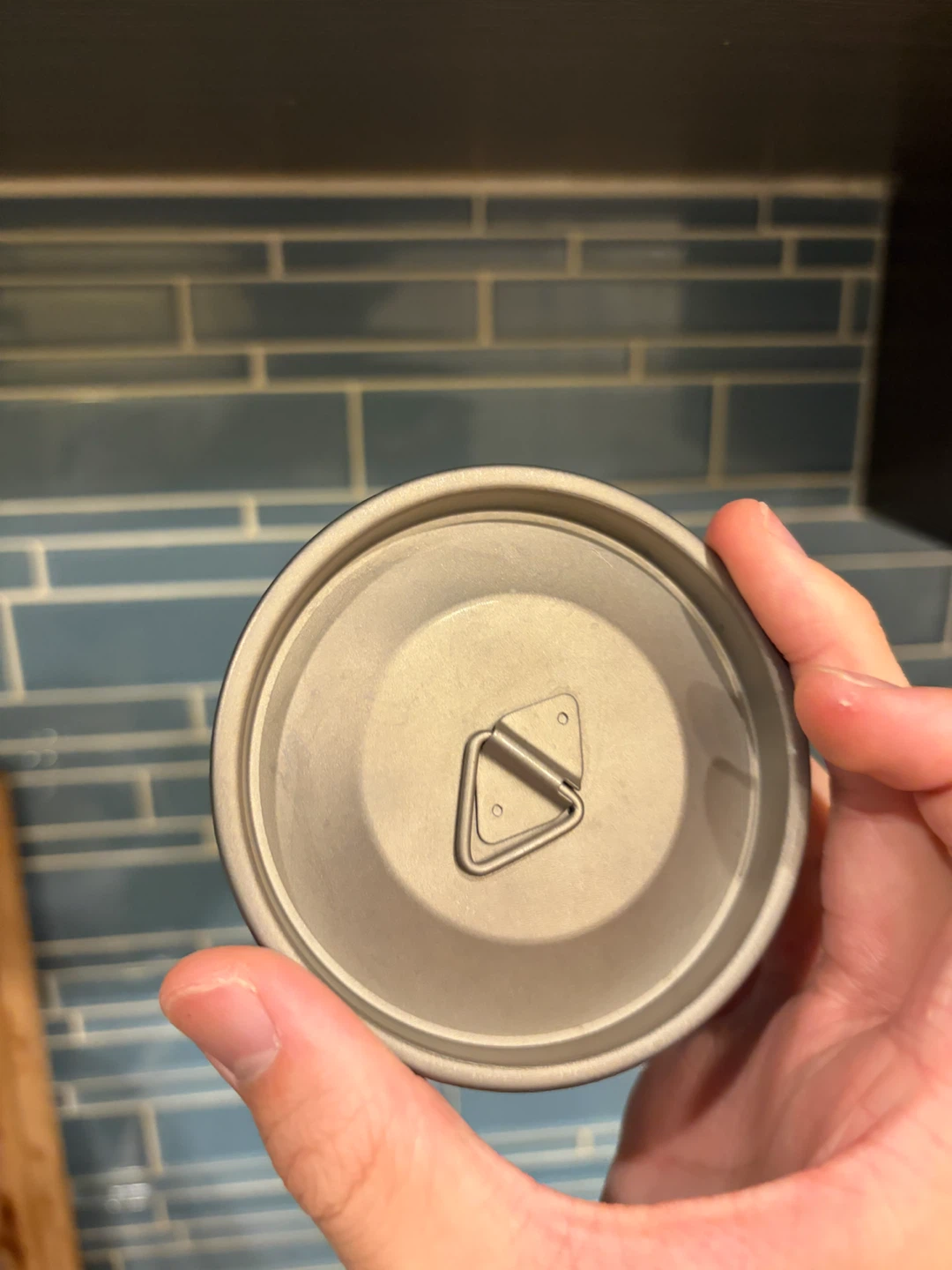 Titanium cup lid