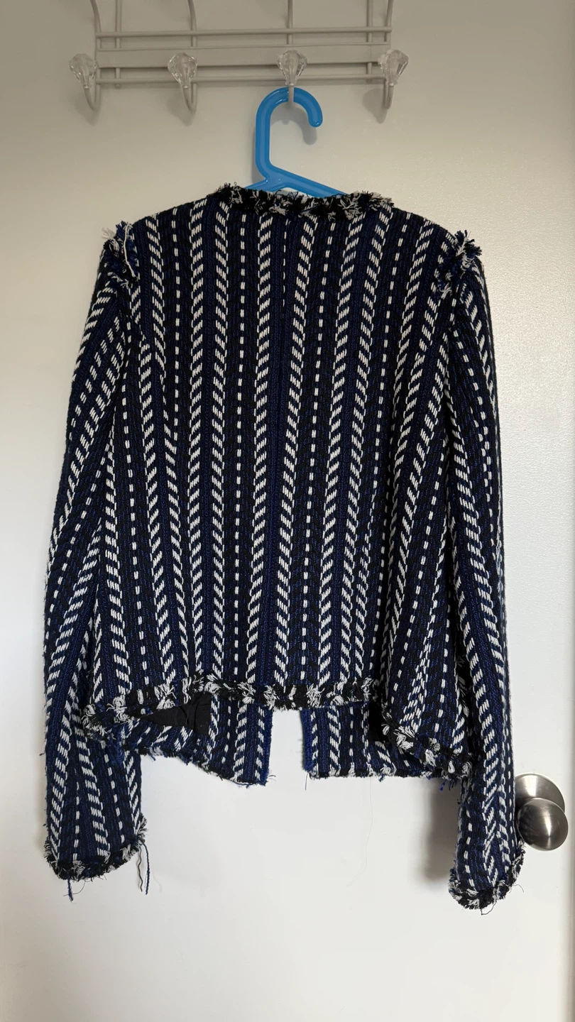 Navy and White Tweed Jacket - photo 2