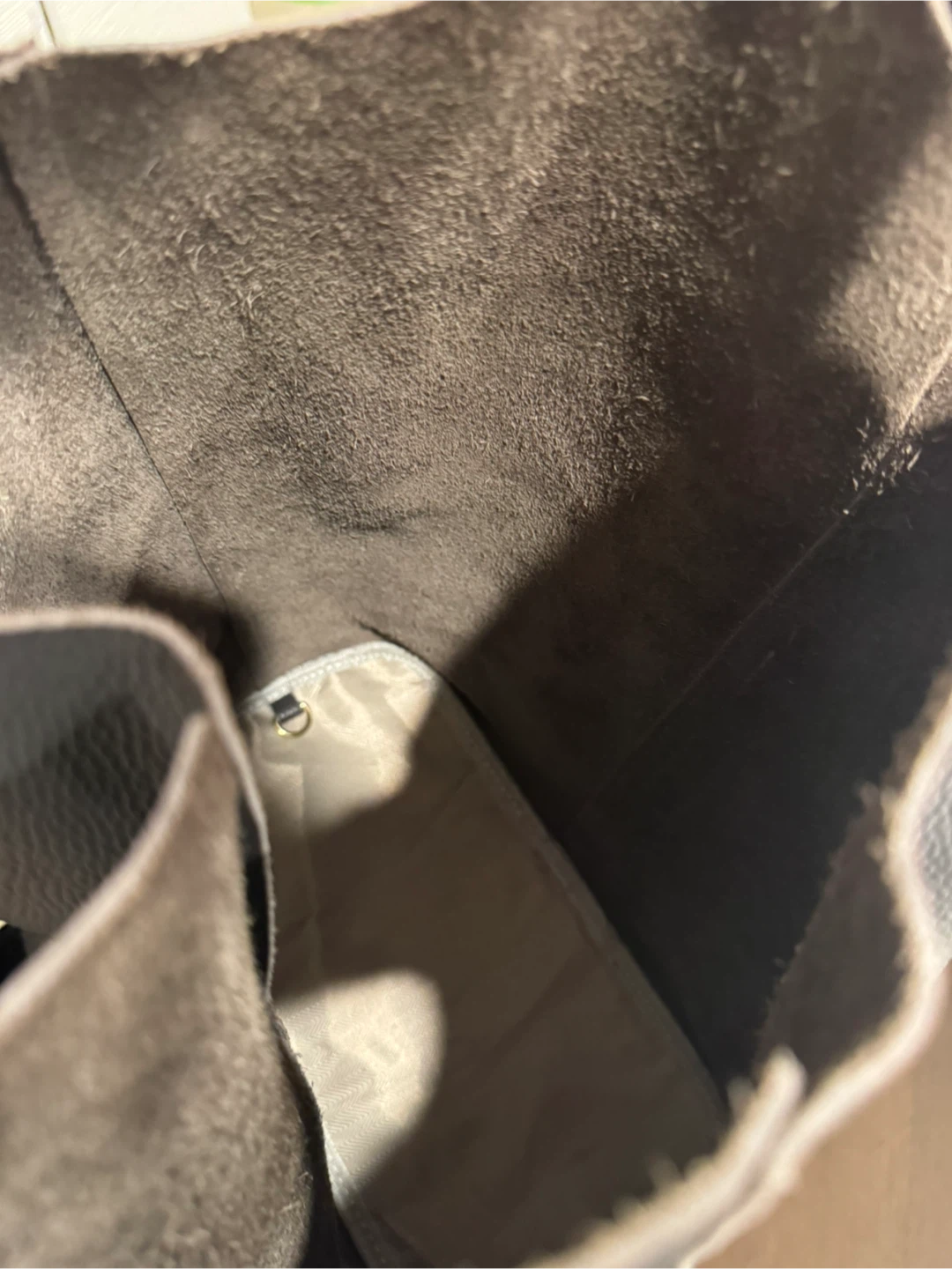Dark Grey Leather Tote Bag - photo 2