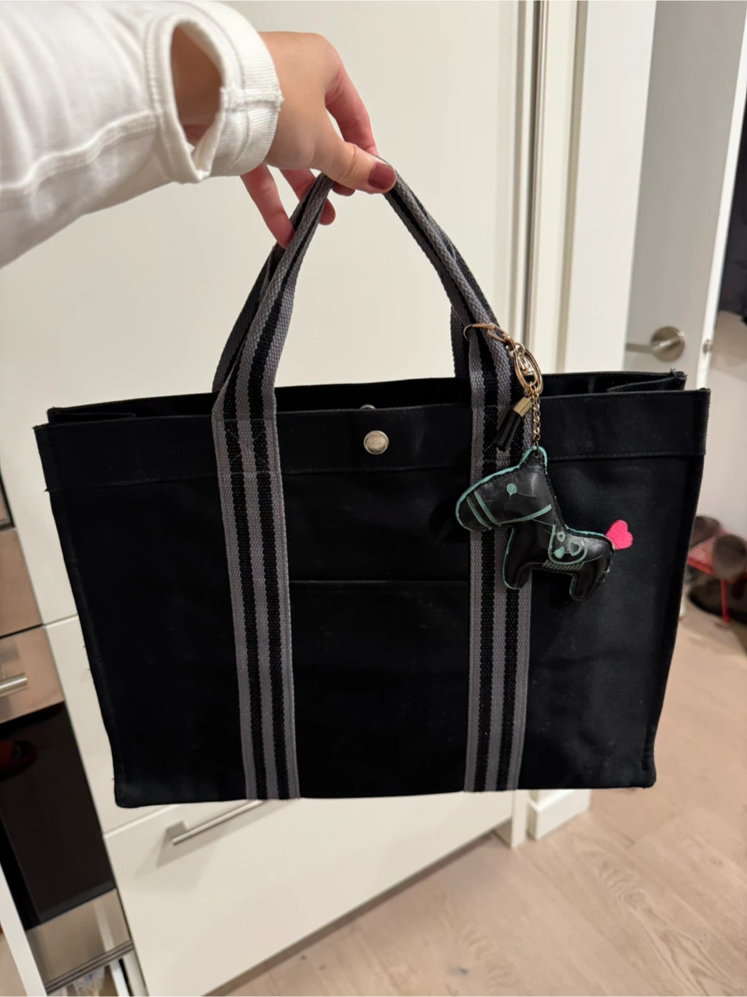 Black Canvas Tote Bag