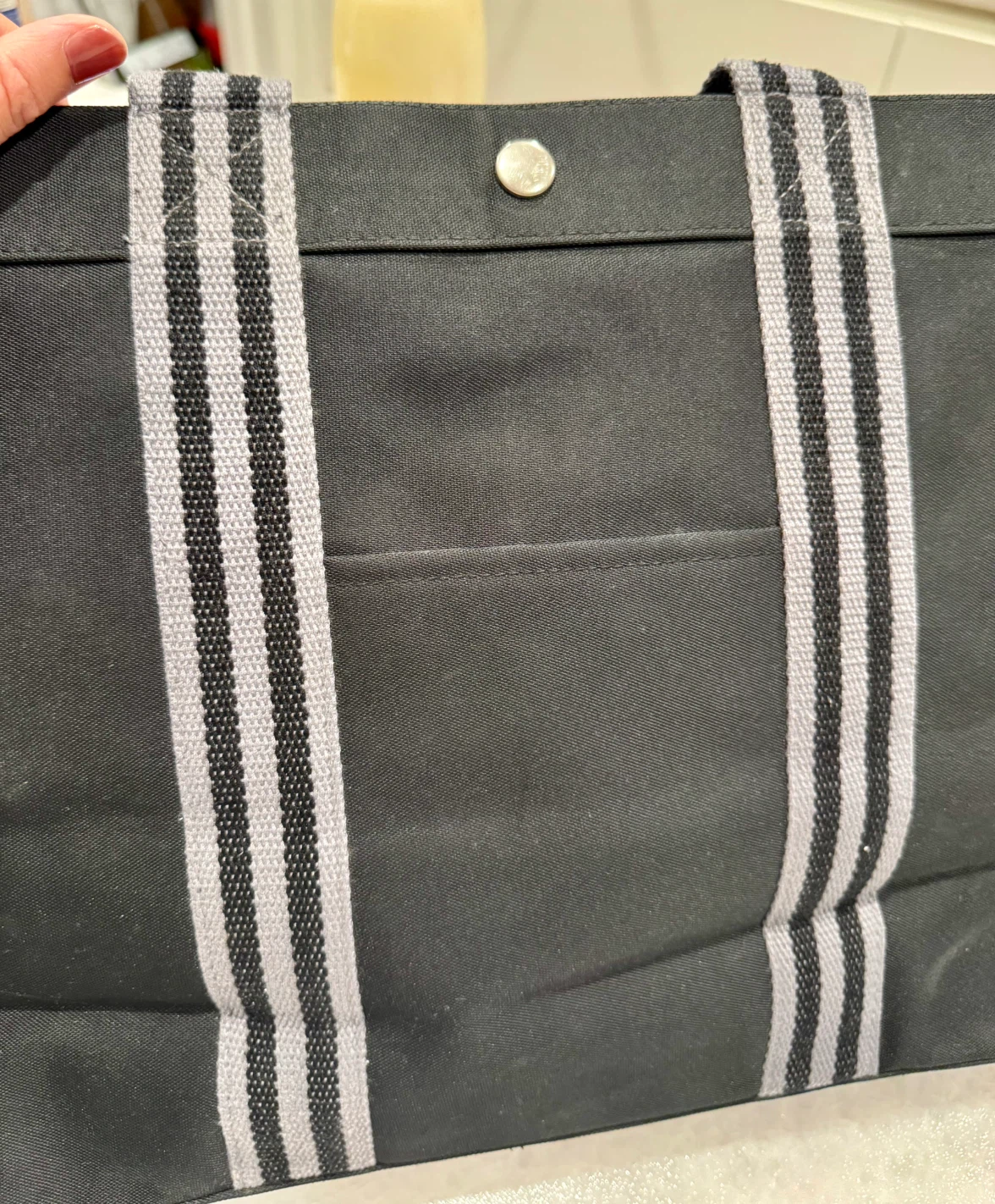Black Canvas Tote Bag - photo 2