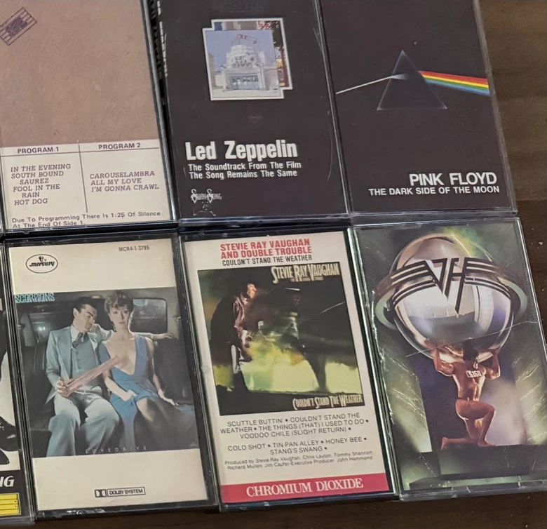 Classic Rock Music Cassette Tape Collection
