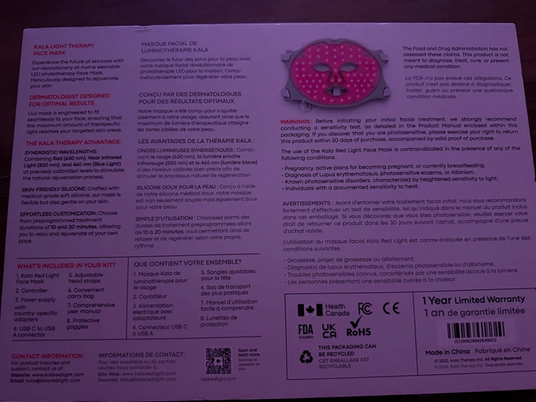 Kala Red Light Therapy Face Mask - photo 4