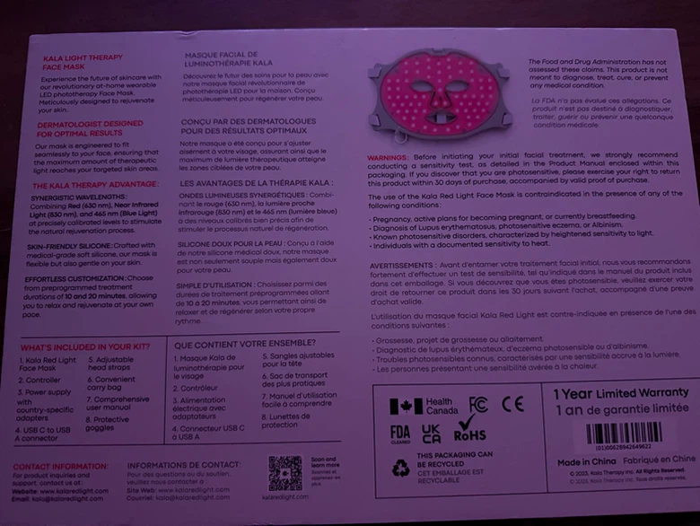 Kala Red Light Therapy Face Mask - photo 5