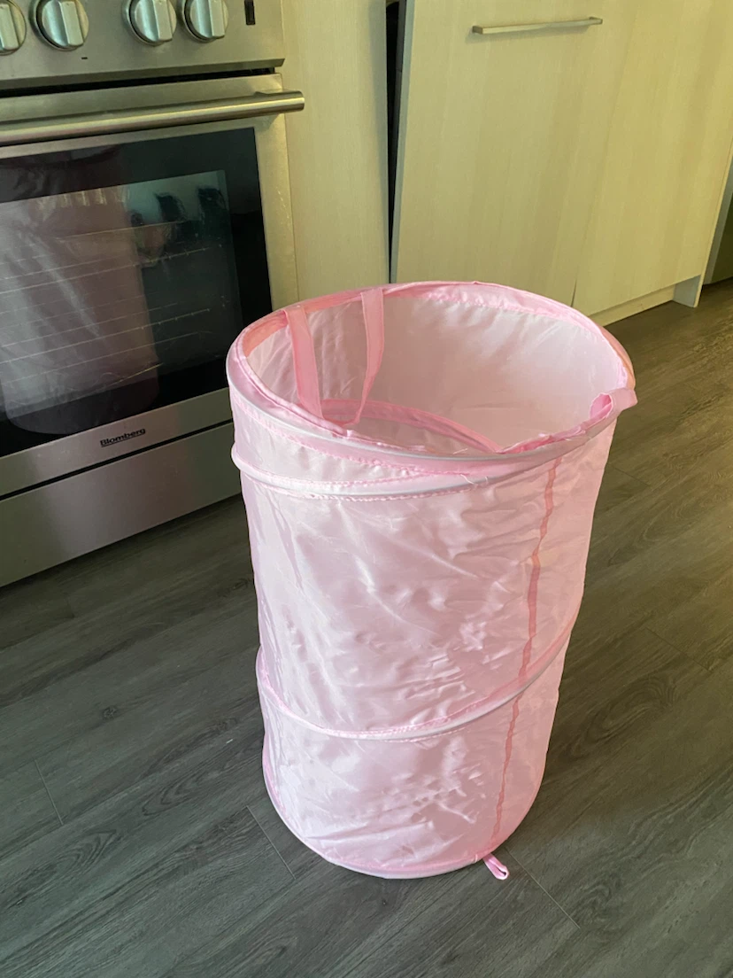 Collapsible Pink Laundry Bag - Ikea