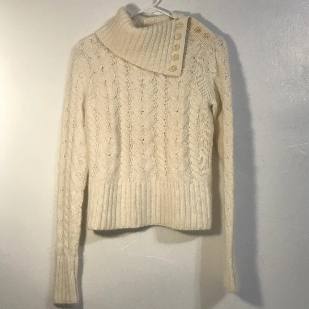 Cream 100% lamb wool Sweater - photo 2
