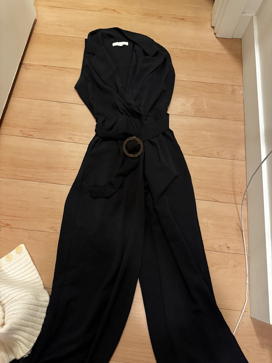 Black jumpsuit with belt - photo 2