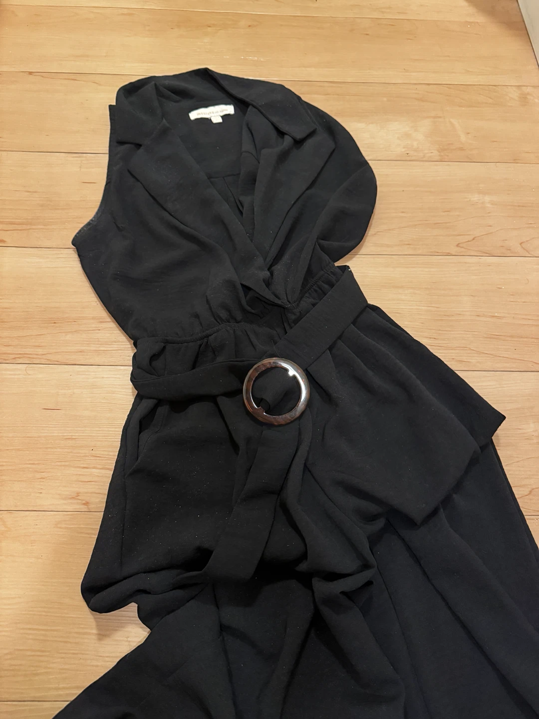 Black jumpsuit with belt - photo 3