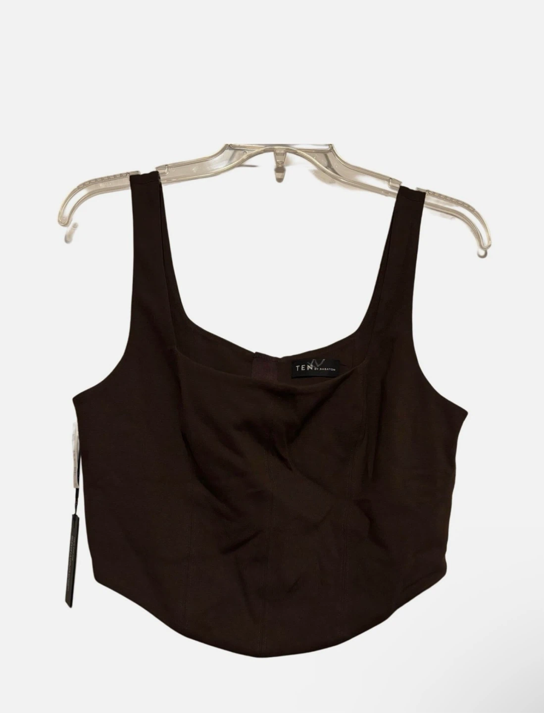 Aritzia Babaton Ten Brown Corset Crop Top