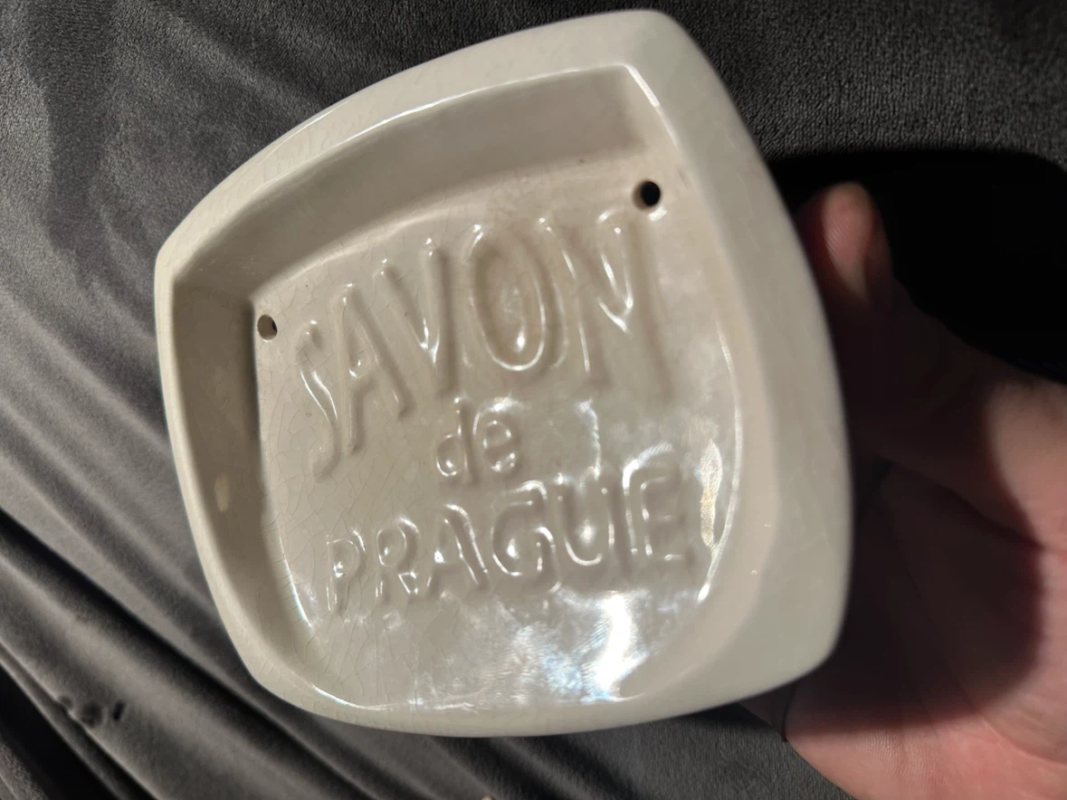 Vintage Savon de Prague Ceramic Soap Dish