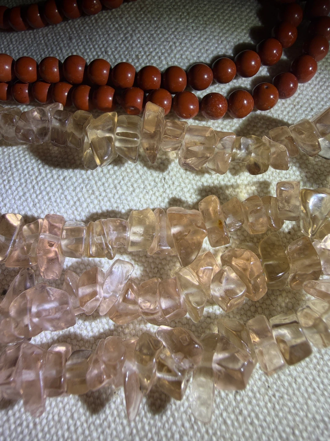 Set of four natural stone bead necklaces - photo 2