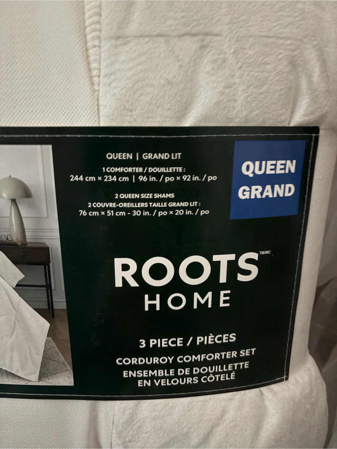 Roots home 3 piece corduroy comforter set. - photo 2