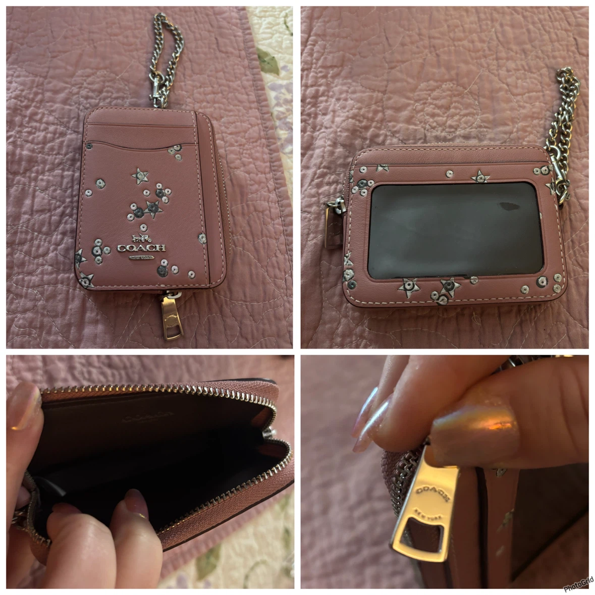Coach zip card case wallet.