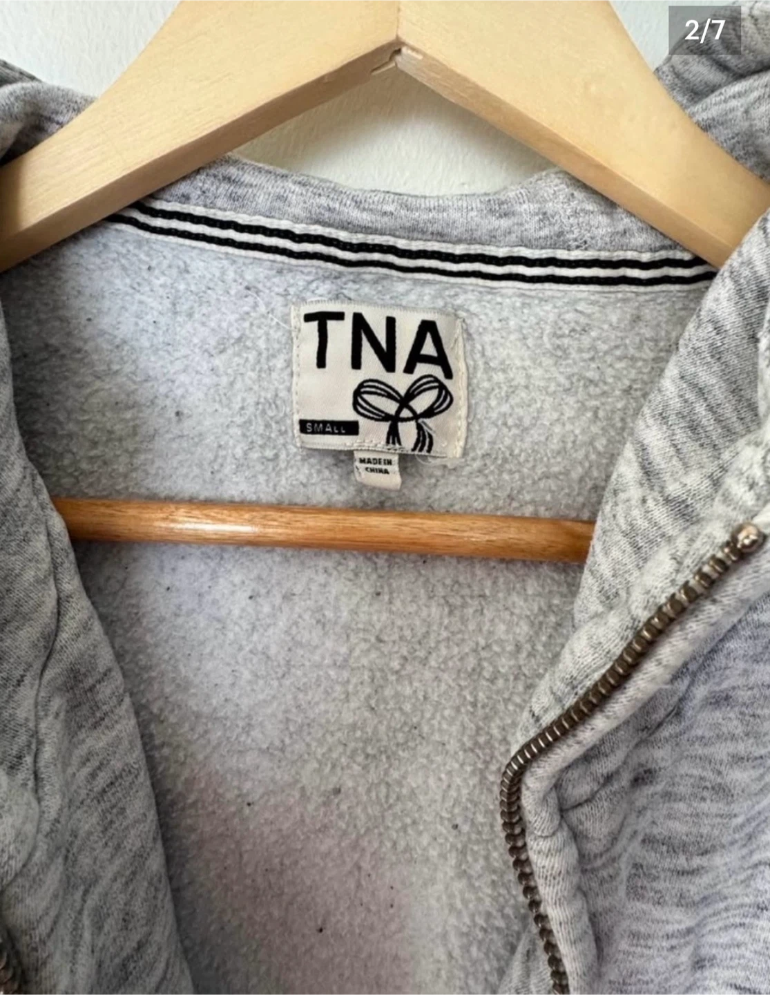 TNA Grey Full-Zip Hoodie - photo 2