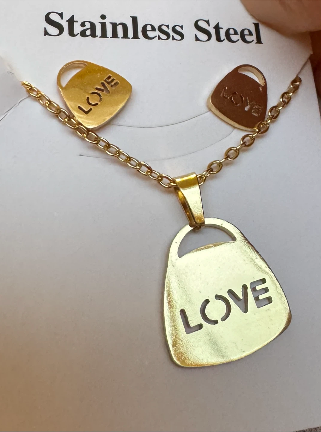 Gold-Tone Stainless Steel Love Jewelry Set - photo 2