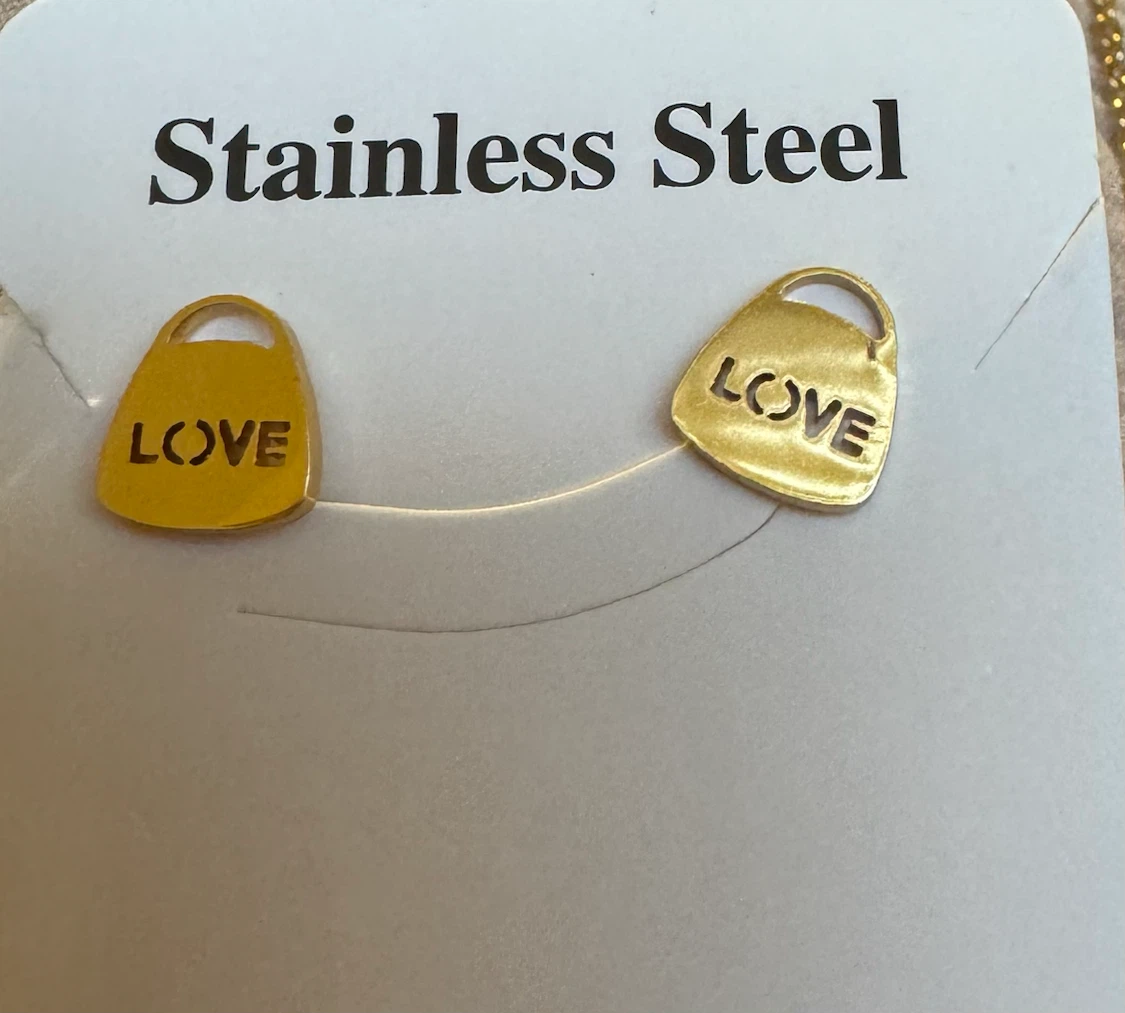 Gold-Tone Stainless Steel Love Jewelry Set - photo 3