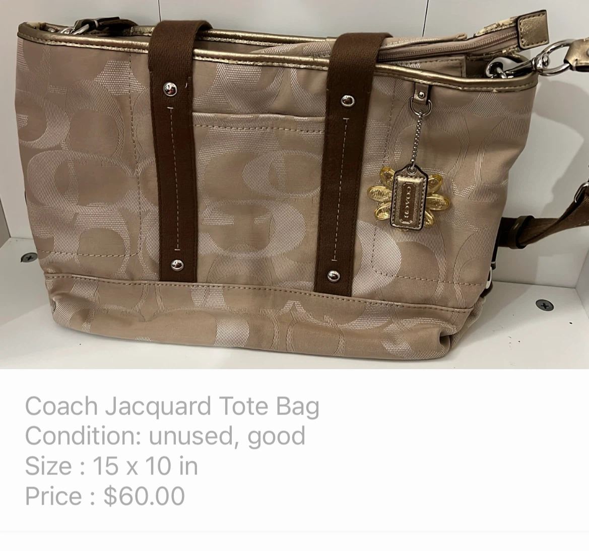 Coach Jacquard Tote Bag