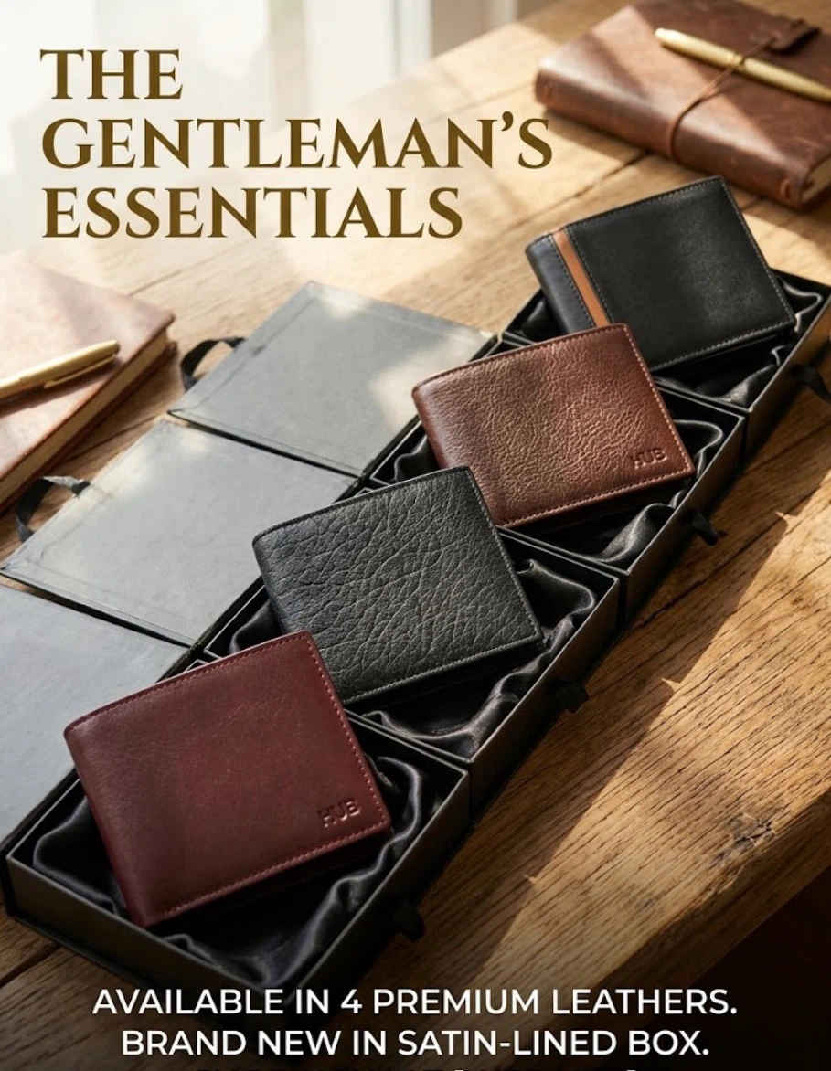 New HUB Leather Wallet in Gift Box