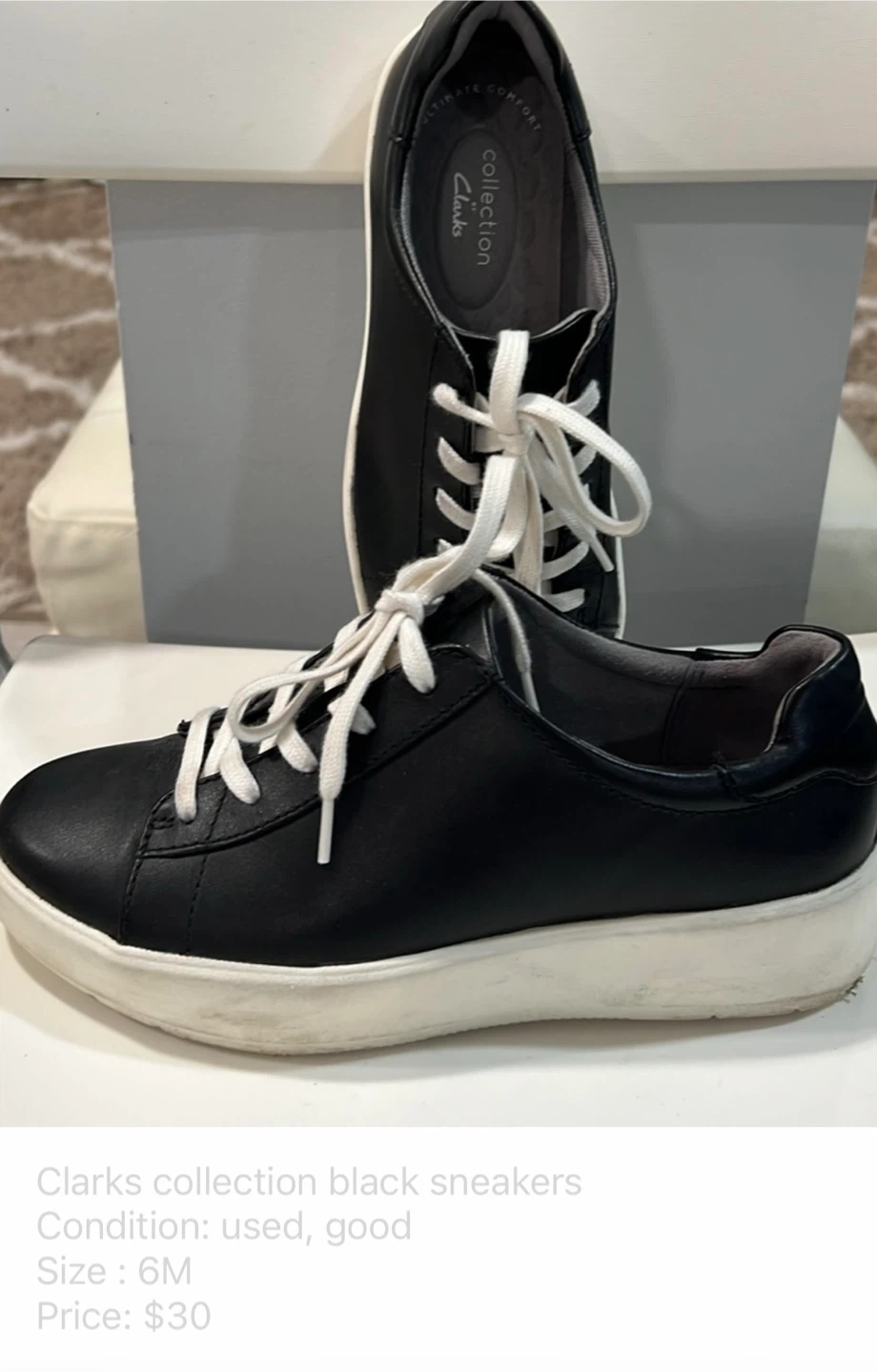 Clarks Collection Black Sneakers