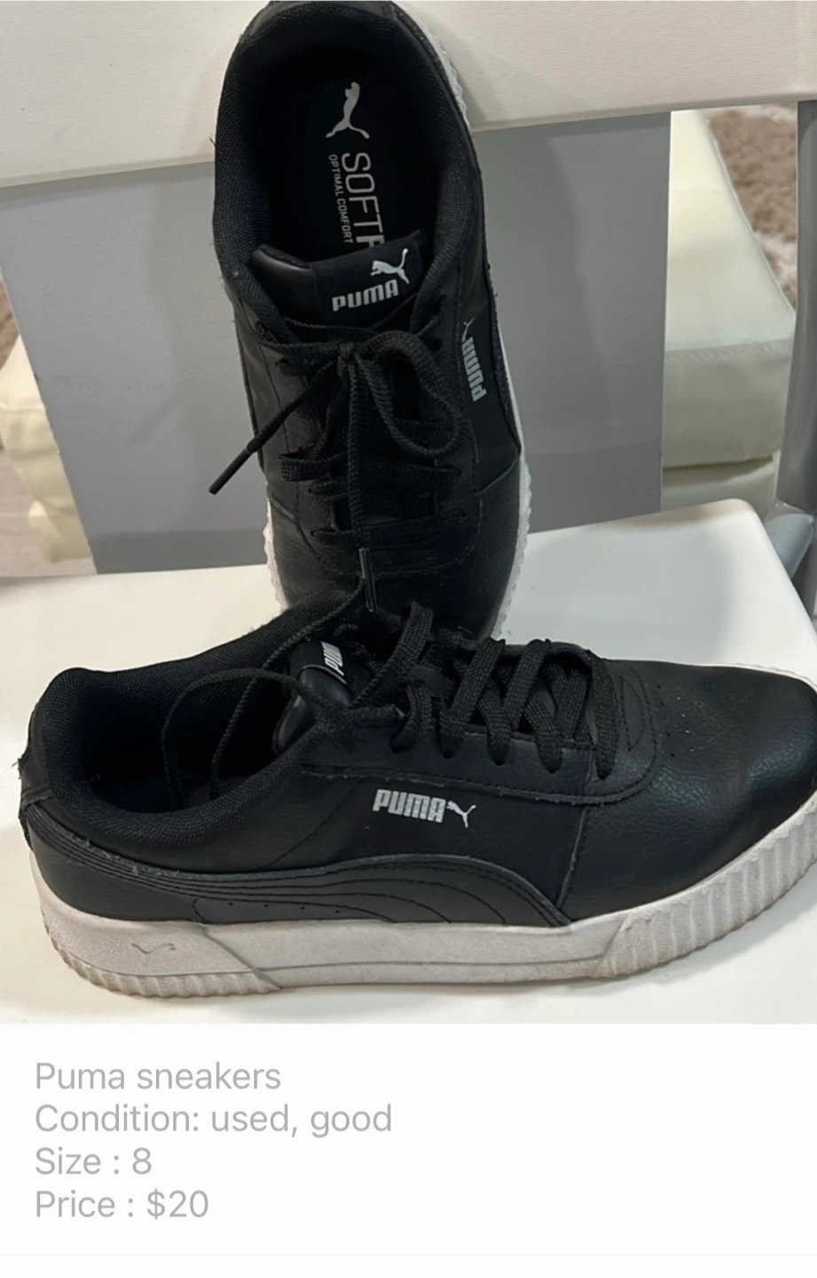 Puma Sneakers Black Size 8