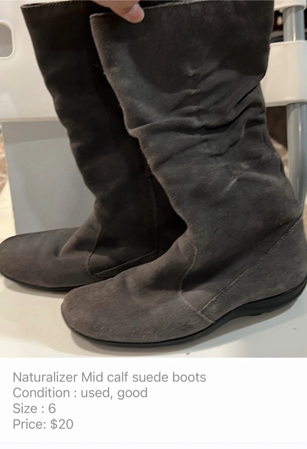 Naturalizer Mid-Calf Suede Boots
